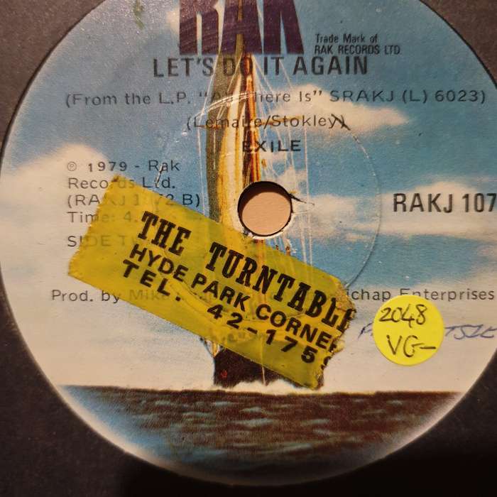 Exile  The Part Of Me That Needs You Most - Vinyl 7" Record - Very-Good- Quality (VG-)