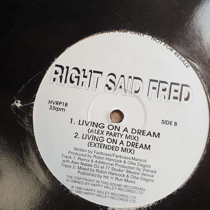 Right Said Fred  Living On A Dream - Vinyl LP Record - Very-Good+ Quality (VG+)