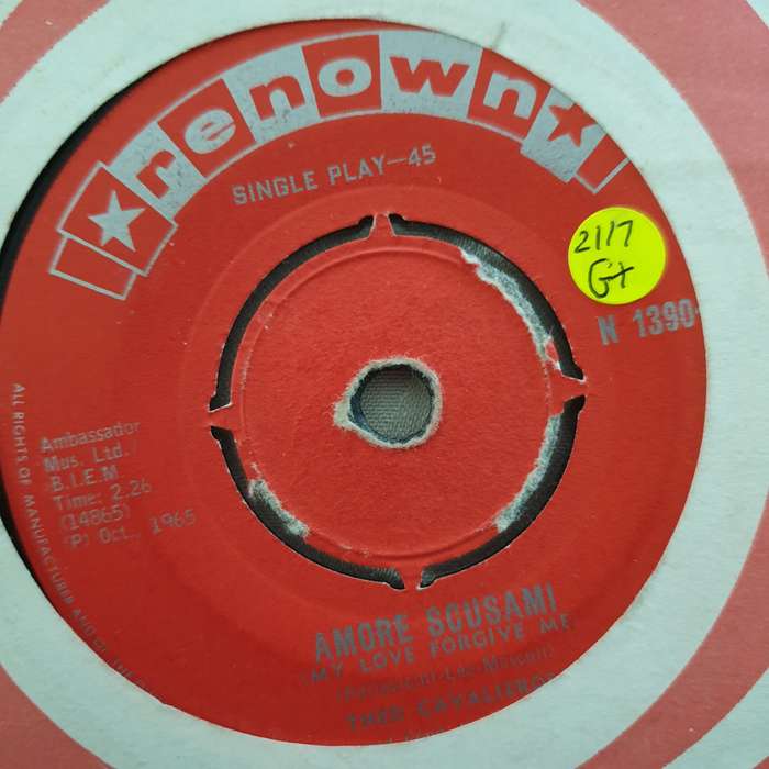 Theo Cavalieros  Amore Scusami (My Love Forgive Me) - Vinyl 7" Record - Good+ Quality (G+)