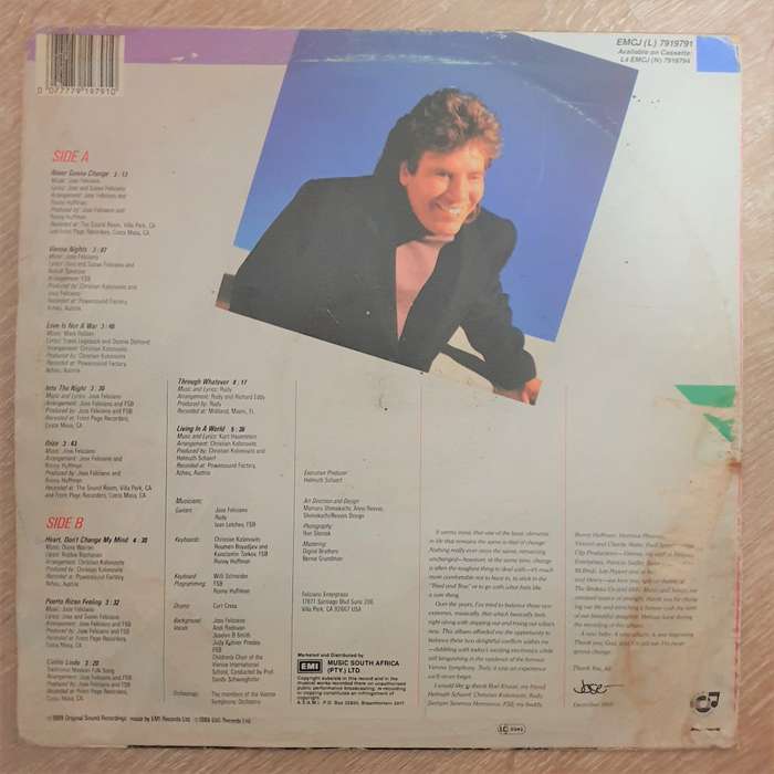 José Feliciano  I'm Never Gonna Change - Vinyl LP Record - Very-Good+ Quality (VG+)