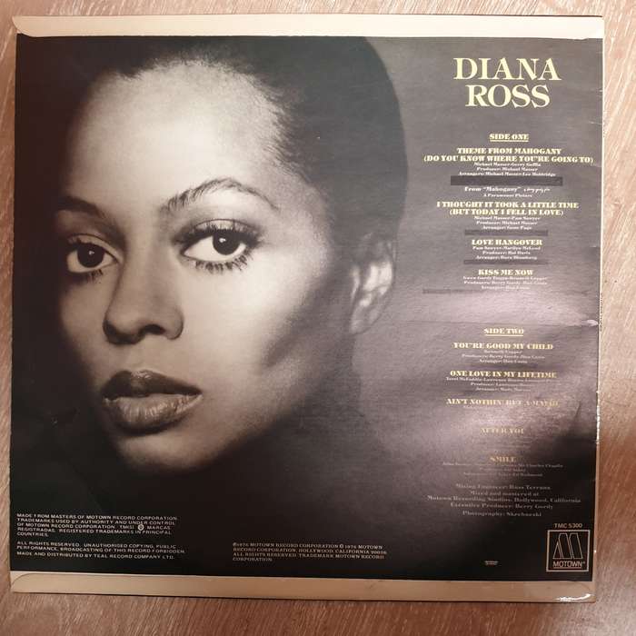 Diana Ross - Diana Ross - Theme From Mahogany -   Vinyl LP Record  - Opened  - Very-Good+ Quality...