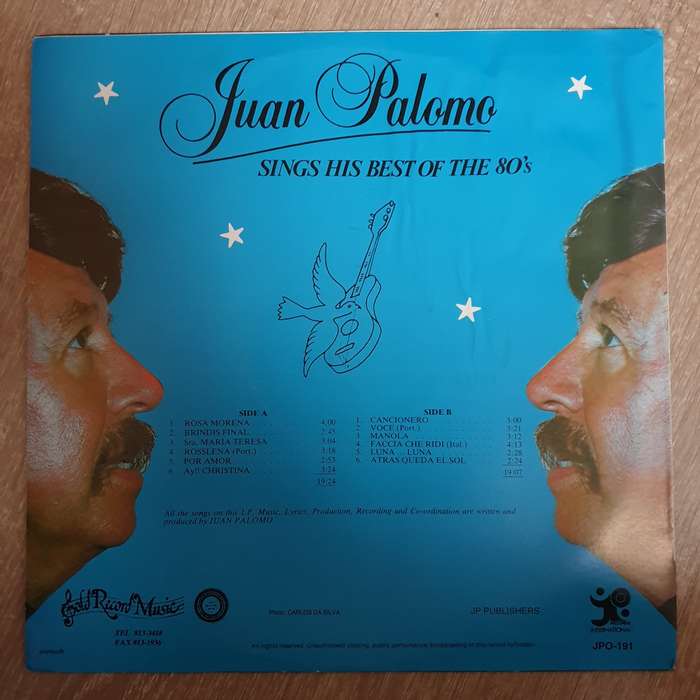 Juan Palomo Sings His Best of the 80's (Autographed) - Vinyl LP Record - Very-Good+ Quality (VG+)