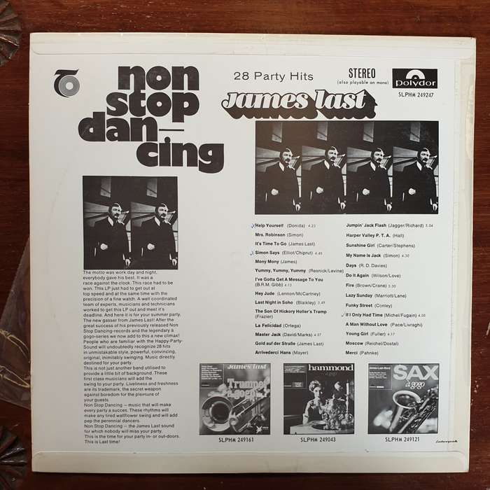 James Last  Non Stop Dancing  - Vinyl LP Record - Very-Good+ Quality (VG+)