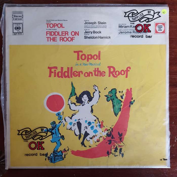 Topol  Fiddler On The Roof  - Vinyl LP Record (VG)