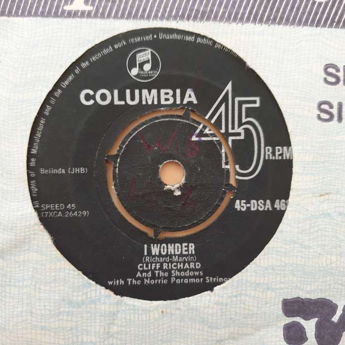 Cliff Richard And The Shadows  Lucky Lips - Vinyl 7" Record - Good+ Quality (G+)