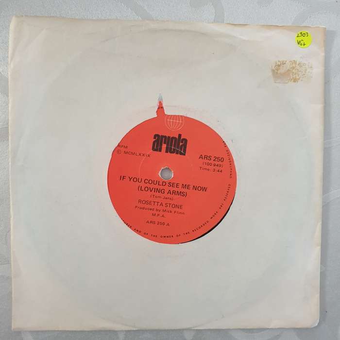 Rosetta Stone  If You Could See Me Now (Loving Arms) - Vinyl 7" Record - Very-Good+ Quality (VG+)