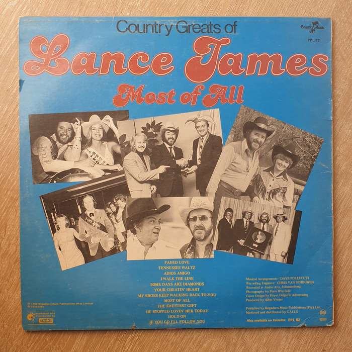 Lance James - Country Greats - Vinyl LP Record - Very-Good+ Quality (VG+)