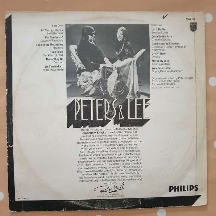 Peters & Lee  We Can Make It - Vinyl LP Record - Very-Good+ Quality (VG+)