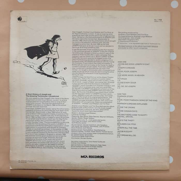Tim Rice And Andrew Lloyd Webber  Joseph And The Amazing Technicolor Dreamcoat - Vinyl LP R...