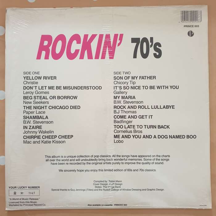 Rockin' 70's - Original Artists - Vinyl Record LP - Sealed