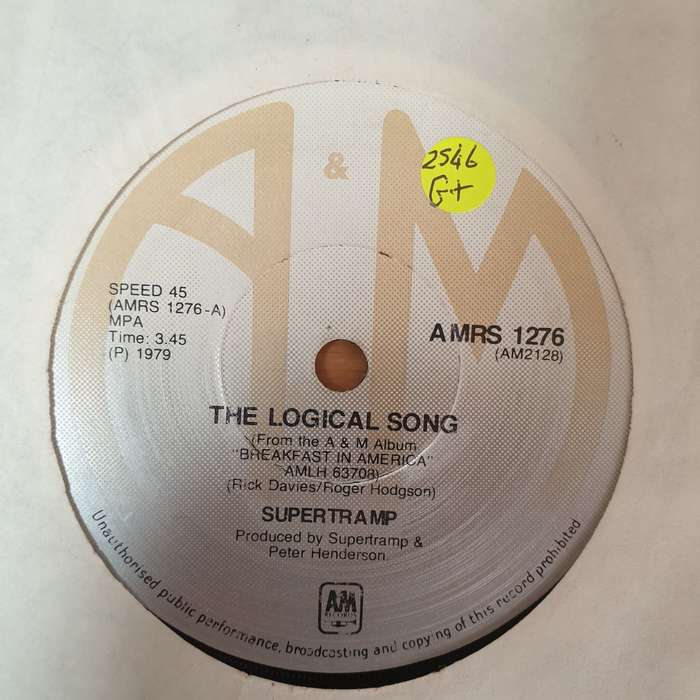 Supertramp  The Logical Song - Vinyl 7" Record - Good+ Quality (G+)