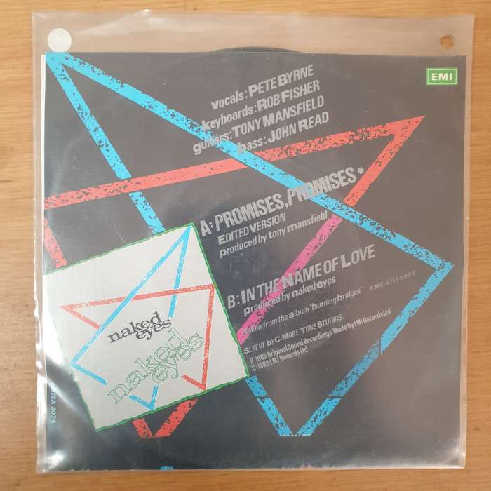 Naked Eyes  Promises, Promises - Vinyl 7" Record - Very-Good+ Quality (VG+)