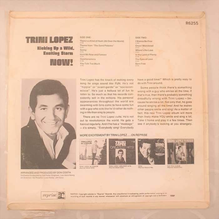Trini Lopez - Now! - Vinyl LP Record - Opened  - Very-Good- Quality (VG-)