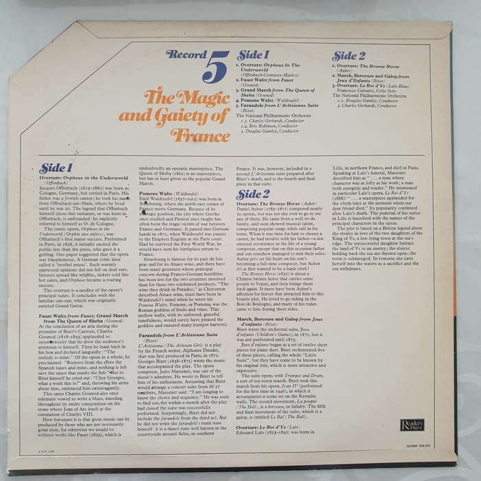 The Magic and Gaiety of France -  Vinyl LP Record - Very-Good+ Quality (VG+)