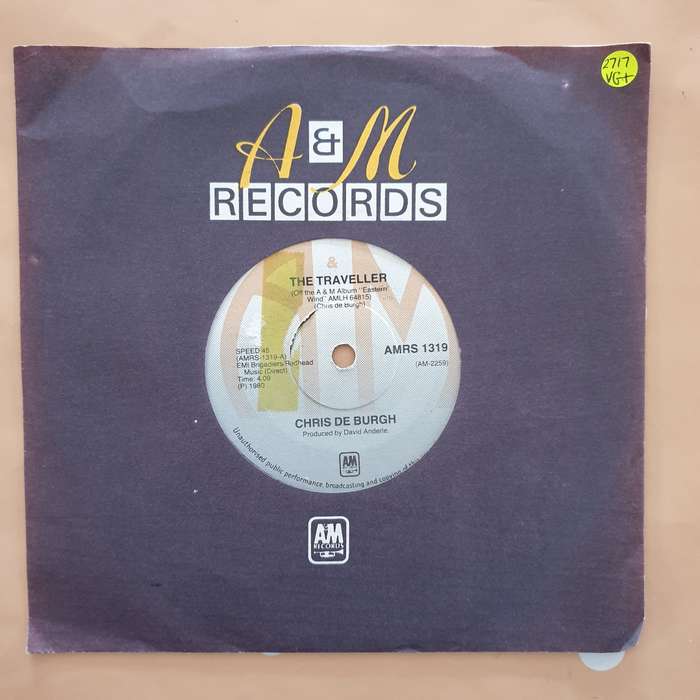 Chris De Burgh  The Traveller - Vinyl 7" Record - Very-Good+ Quality (VG+)