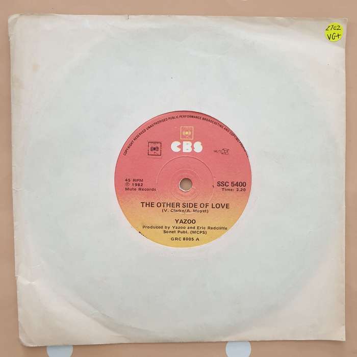 Yazoo  The Other Side Of Love - Vinyl 7" Record - Very-Good+ Quality (VG+)