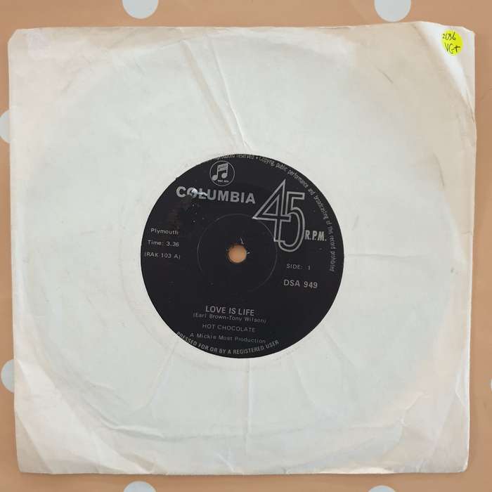 Hot Chocolate  Love Is Life - Vinyl 7" Record - Very-Good+ Quality (VG+)
