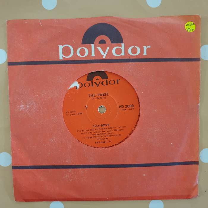 Fat Boys  The Twist- Vinyl 7" Record - Very-Good+ Quality (VG+)