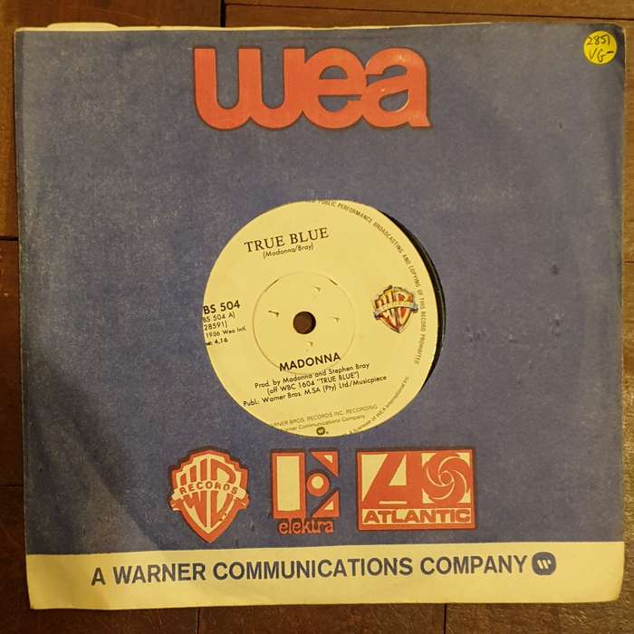 Madonna  True Blue - Vinyl 7" Record - Very-Good Quality (VG)