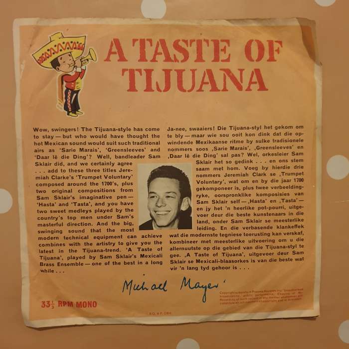 A Taste of Tijuana - Vinyl 7" Record - Good+ Quality (G+)