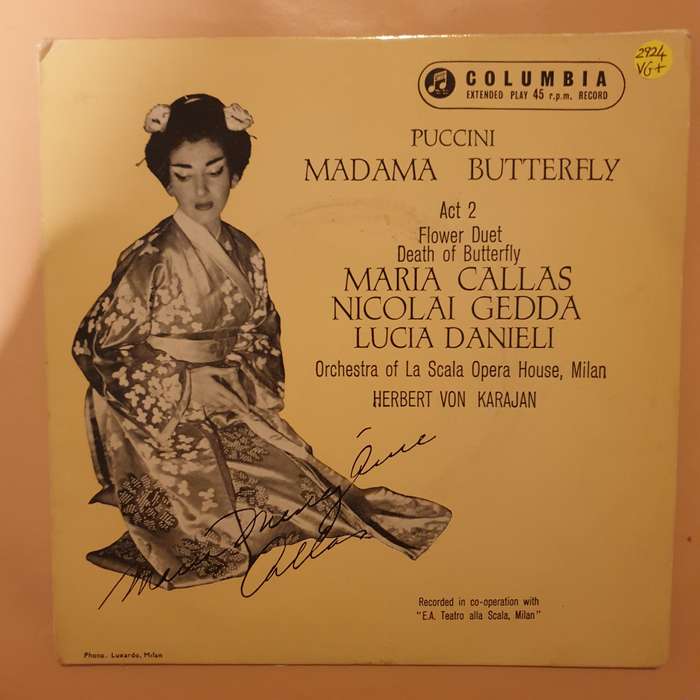 Puccini - Madane Butterfly  - Vinyl 7" Record - Very-Good+ Quality (VG+)