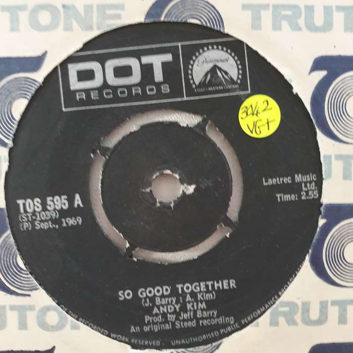 Andy Kim  So Good Together -  Vinyl 7" Record - Very-Good+ Quality (VG+)