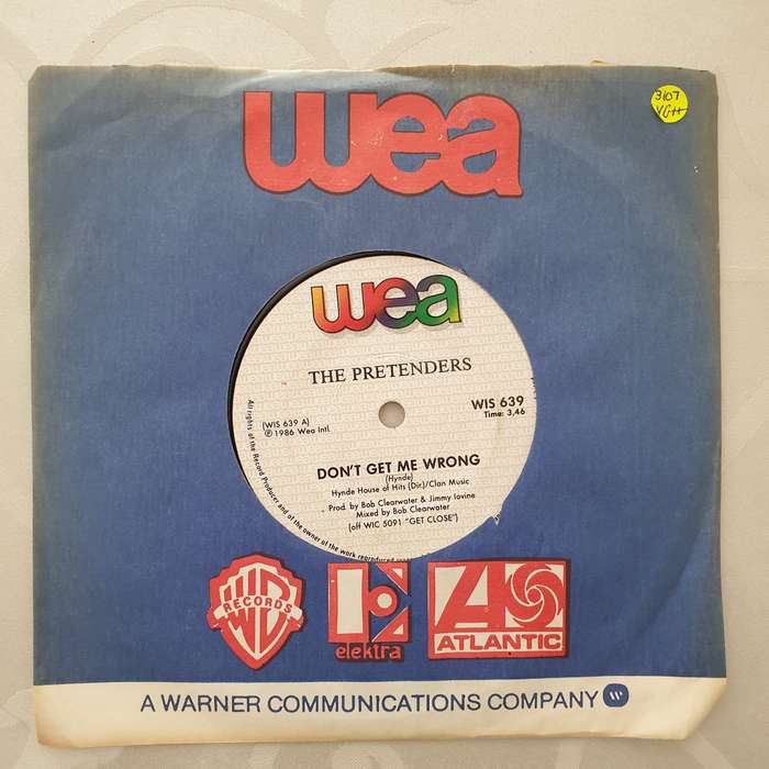The Pretenders  Don't Get Me Wrong - Vinyl 7" Record - Very-Good+ Quality (VG+)