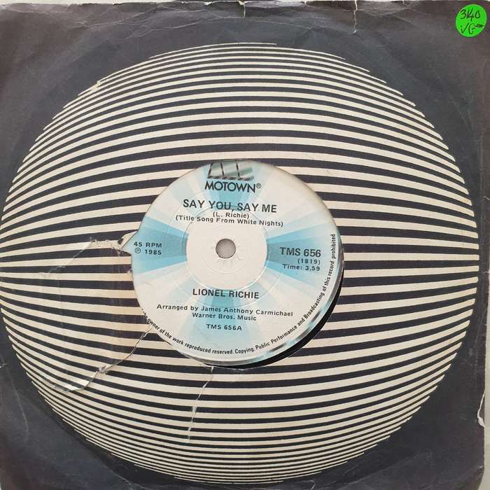 Lionel Richie  Say You, Say Me - Vinyl 7" Record - Very-Good- Quality (VG-)
