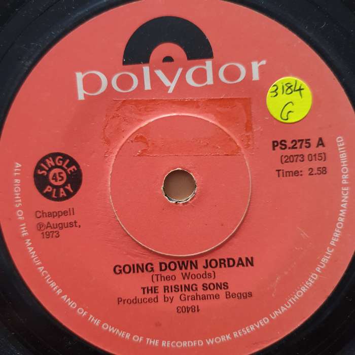 The Rising Sons  Going Down Jordan / You Put Me Down - Vinyl 7" Record - Good Quality (G)