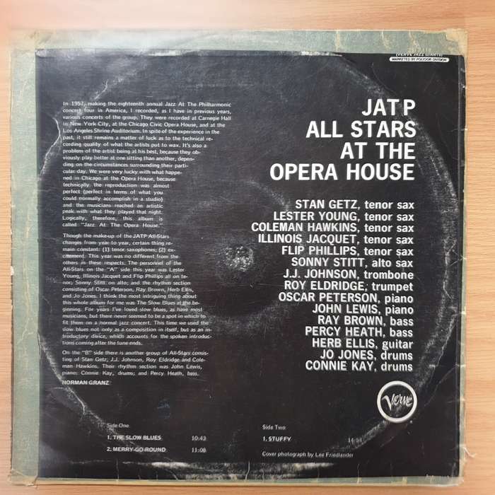 The Jatp All-Stars At The Opera House - Vinyl LP Record - Very-Good- Quality (VG-)