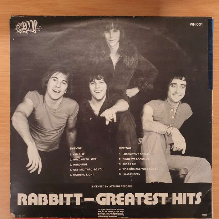 Rabbitt  Greatest Hits (Very rare) - Vinyl LP Record - Very-Good+ Quality (VG+)