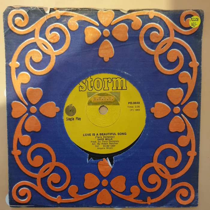 Dave Mills  Love Is A Beautiful Song/All The Tears In The World -  Vinyl 7" Record - Very-G...