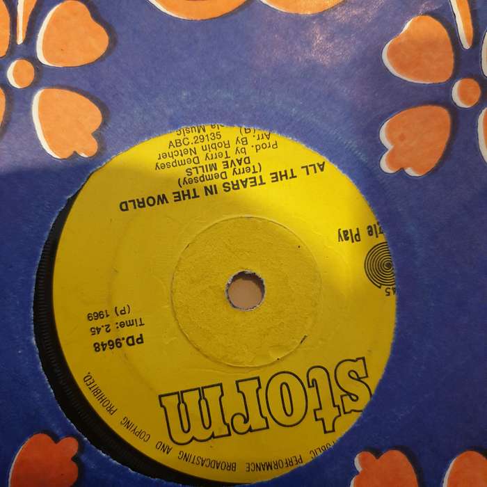 Dave Mills  Love Is A Beautiful Song/All The Tears In The World -  Vinyl 7" Record - Very-G...