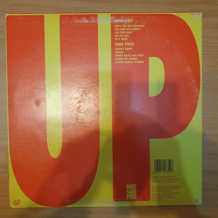 Right Said Fred  Up - Vinyl LP Record - Very-Good+ Quality (VG+)