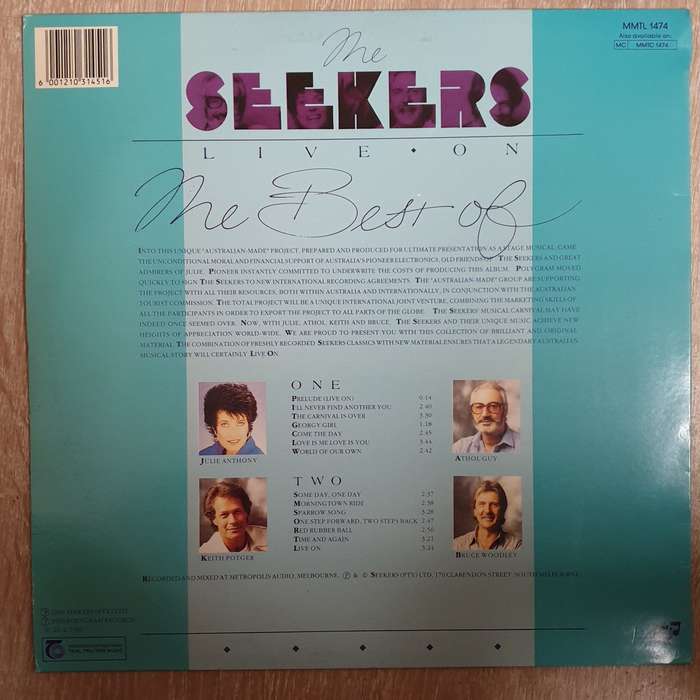 The Seekers Kive On - The Best Of - Vinyl LP Record  - Very-Good+ Quality (VG+)