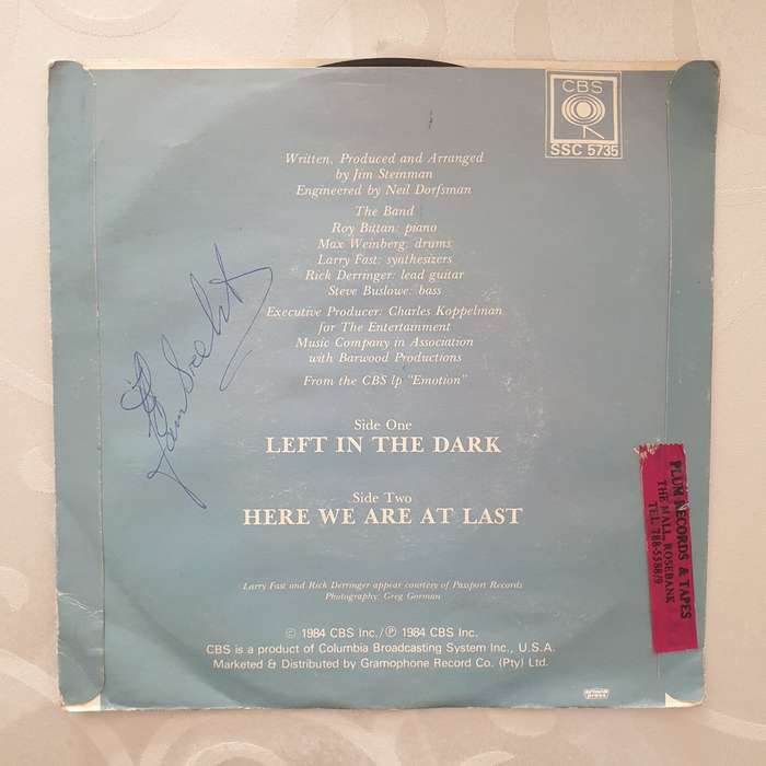 Barbra Streisand  Left In The Dark - Vinyl 7" Record - Very-Good+ Quality (VG+)