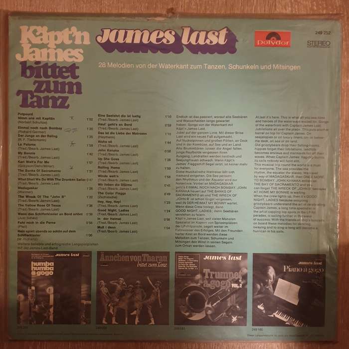 James Last  Kapt'n James Bittet Zum Tanz - Vinyl LP Record - Very-Good+ Quality (VG+)