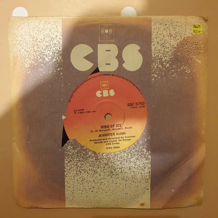 Jennifer Rush  Ring Of Ice - Vinyl 7" Record - Very-Good+ Quality (VG+)