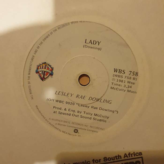 Lesley Rae Dowling  Grips of Emotion - Vinyl 7" Record - Very-Good+ Quality (VG+)
