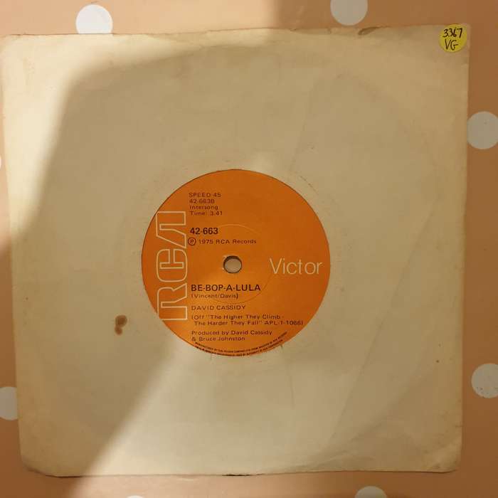 David Cassidy  I Write The Songs / Be Bop A Lula  - Vinyl 7" Record - Opened  - Very-Good Q...