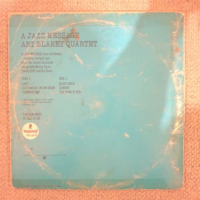 Art Blakey Quartet  A Jazz Message -  Vinyl LP Record - Good Quality (G)