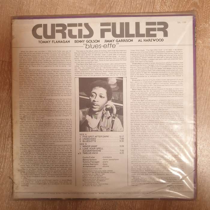 Curtis Fuller  Blues-ette - Vinyl LP Record - Very-Good+ Quality (VG+)