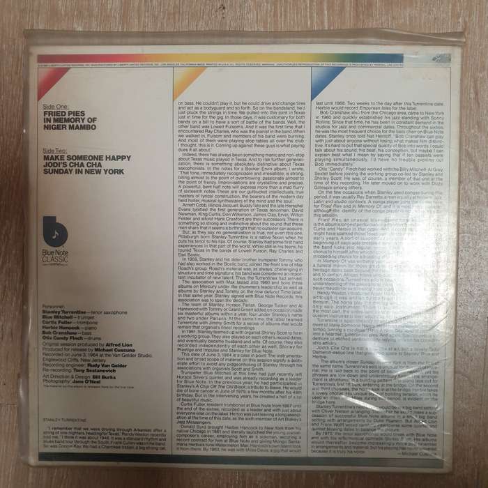 Stanley Turrentine  In Memory Of - Blue Note - Vinyl LP Record - Very-Good+ Quality (VG+)
