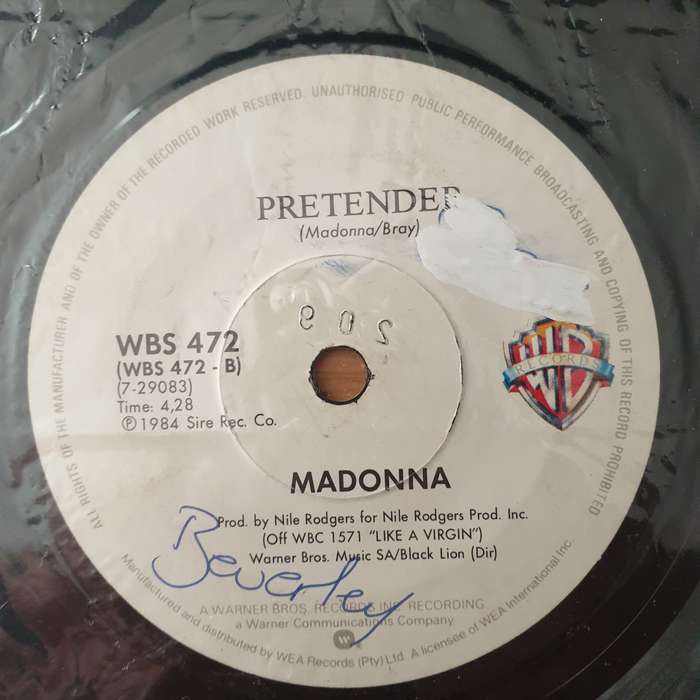Madonna  Material Girl - Vinyl 7" Record - Very-Good- Quality (VG-)
