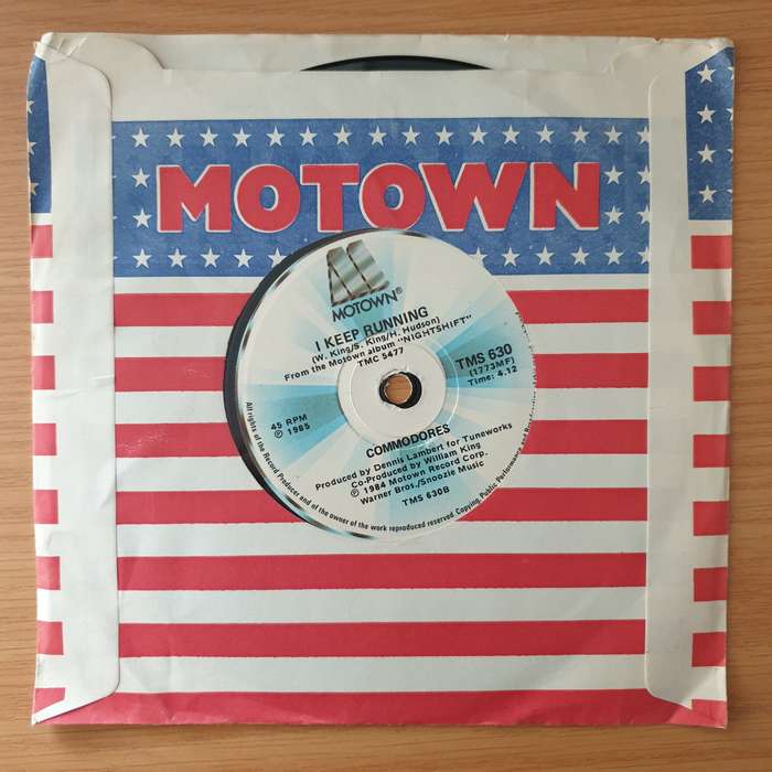 Commodores  Nightshift / I Keep Running - Vinyl 7" Record - Very-Good+ Quality (VG+)