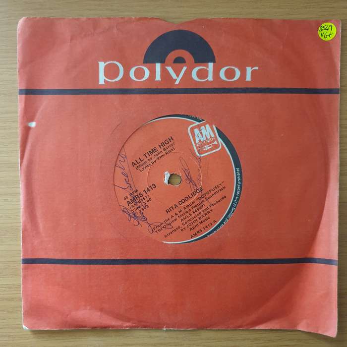 Rita Coolidge  All Time High (The Theme Song From Octopussy) - Vinyl 7" Record - Very-Good+ Qu...