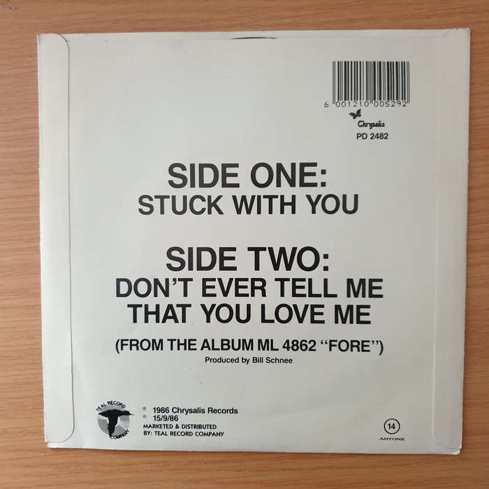 Huey Lewis And The News  Stuck With You - Vinyl 7" Record - Very-Good+ Quality (VG+) (verygood...