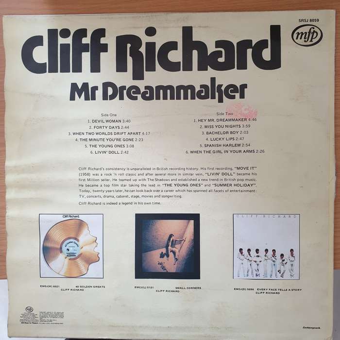 Cliff Richard  Mr Dreammaker - Vinyl LP Record - Very-Good+ Quality (VG+) (verygoodplus)