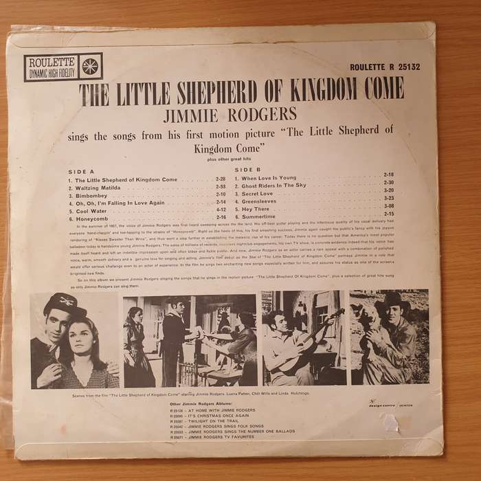 Jimmie Rodgers  - The Little Shepherd Of Kingdom Come - Vinyl LP Record - Very-Good+ Quality (VG+...