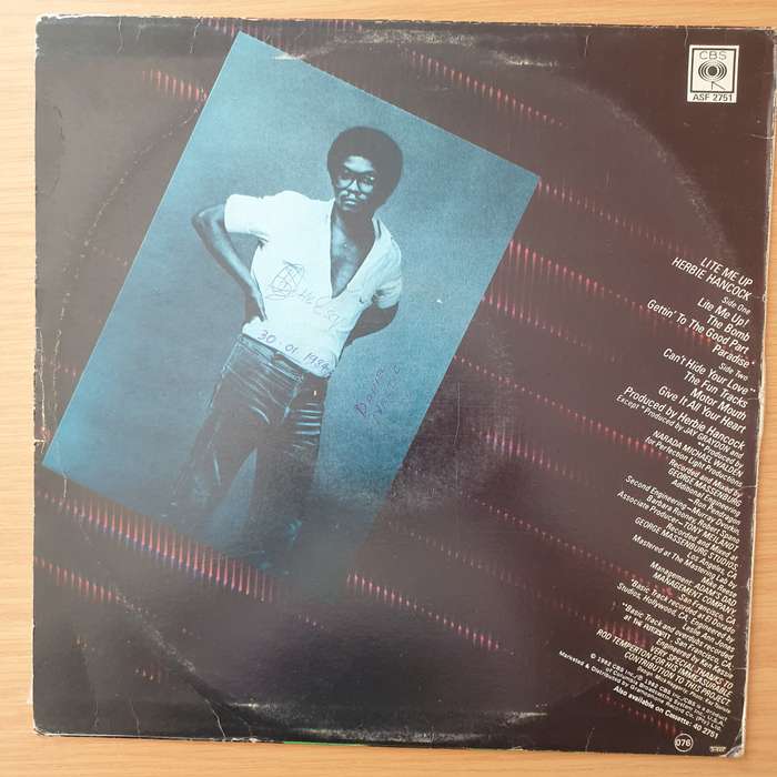 Herbie Hancock   Lite Me Up - Vinyl LP Record - Very-Good+ Quality (VG+) (verygoodplus)